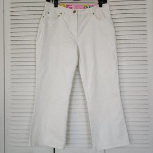Lilly Pulitzer white crop jeans